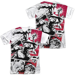 Superman Angry Red Men's Regular Fit Polyester SS T