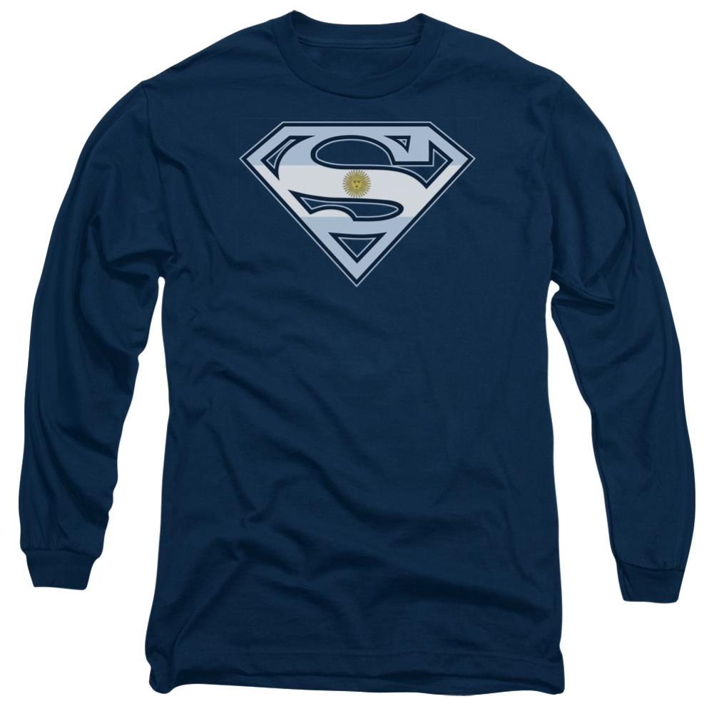 Superman Argentinian Shield Men's 18/1 Cotton LS T
