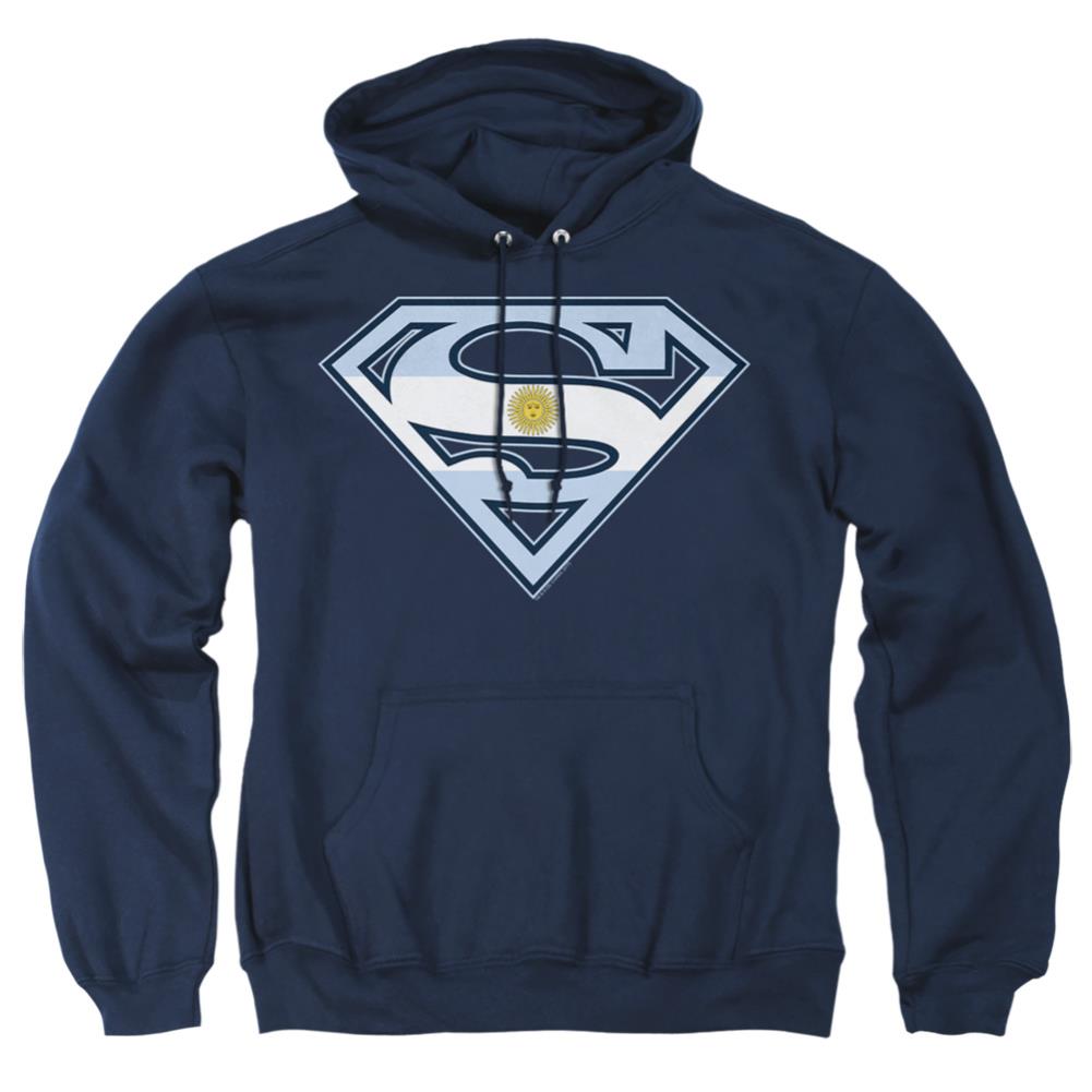 Superman Argentinian Shield Men's Pull-Over 75 25 Poly Hoodie