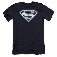 Superman Argentinian Shield Men's Ultra-Soft 30/1 Cotton Slim SS T