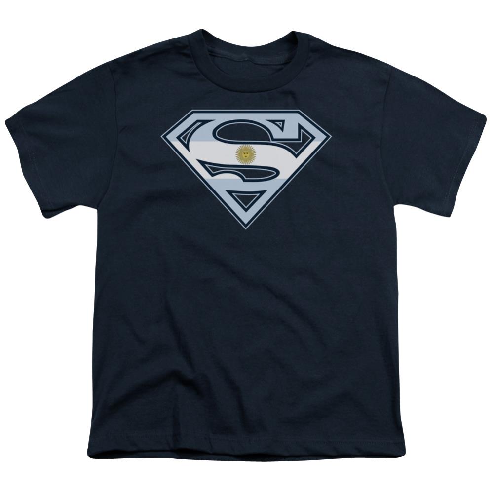 Superman Argentinian Shield Youth 18/1 100% Cotton SS T