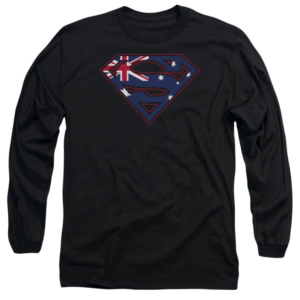 Superman Australian Shield Men's 18/1 Cotton LS T