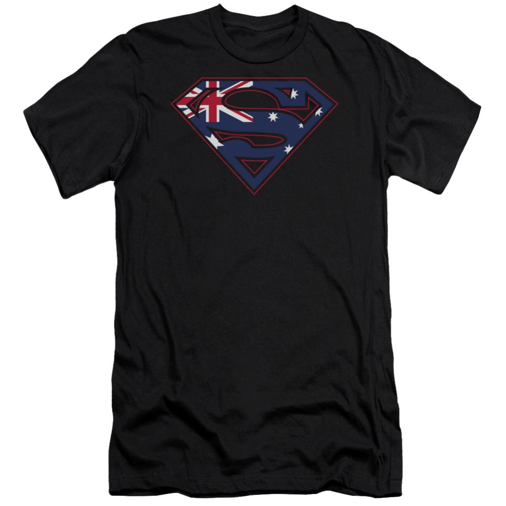 Superman Australian Shield Men's Ultra-Soft 30/1 Cotton Slim SS T