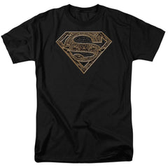 Superman Aztec Shield Men's 18/1 Cotton SS T