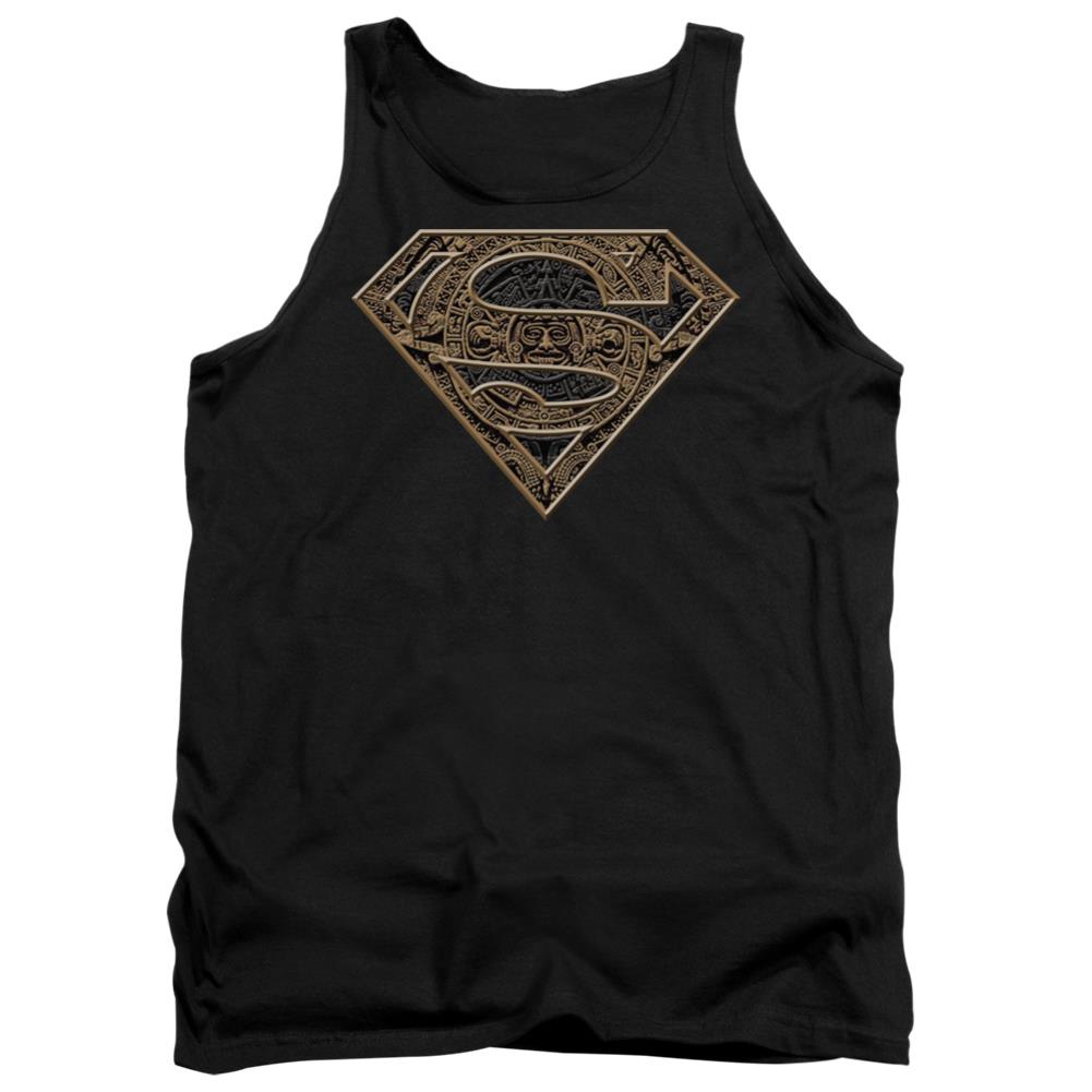 Superman Aztec Shield Men's 18/1 Cotton Tank Top