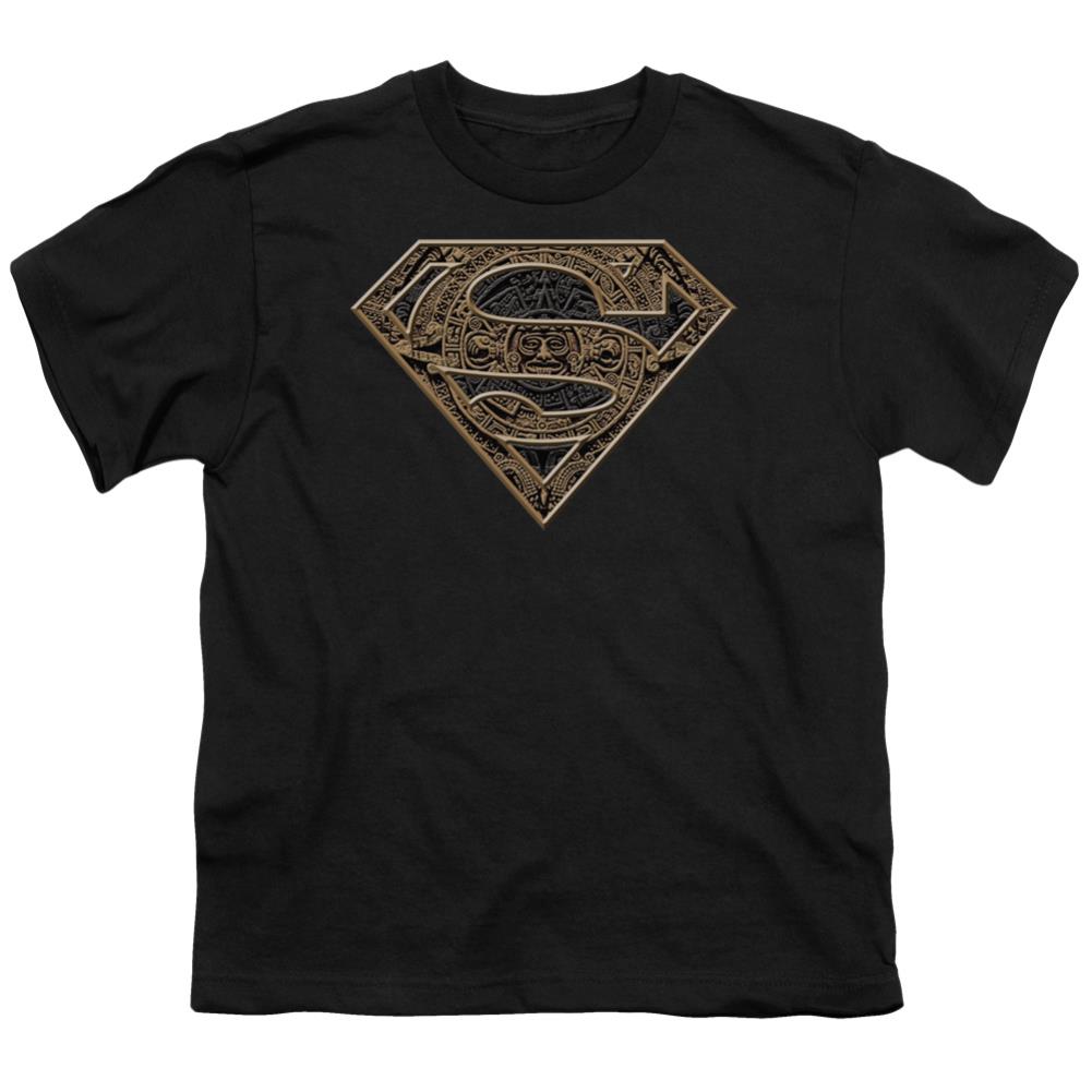Superman Aztec Shield Youth 18/1 100% Cotton SS T