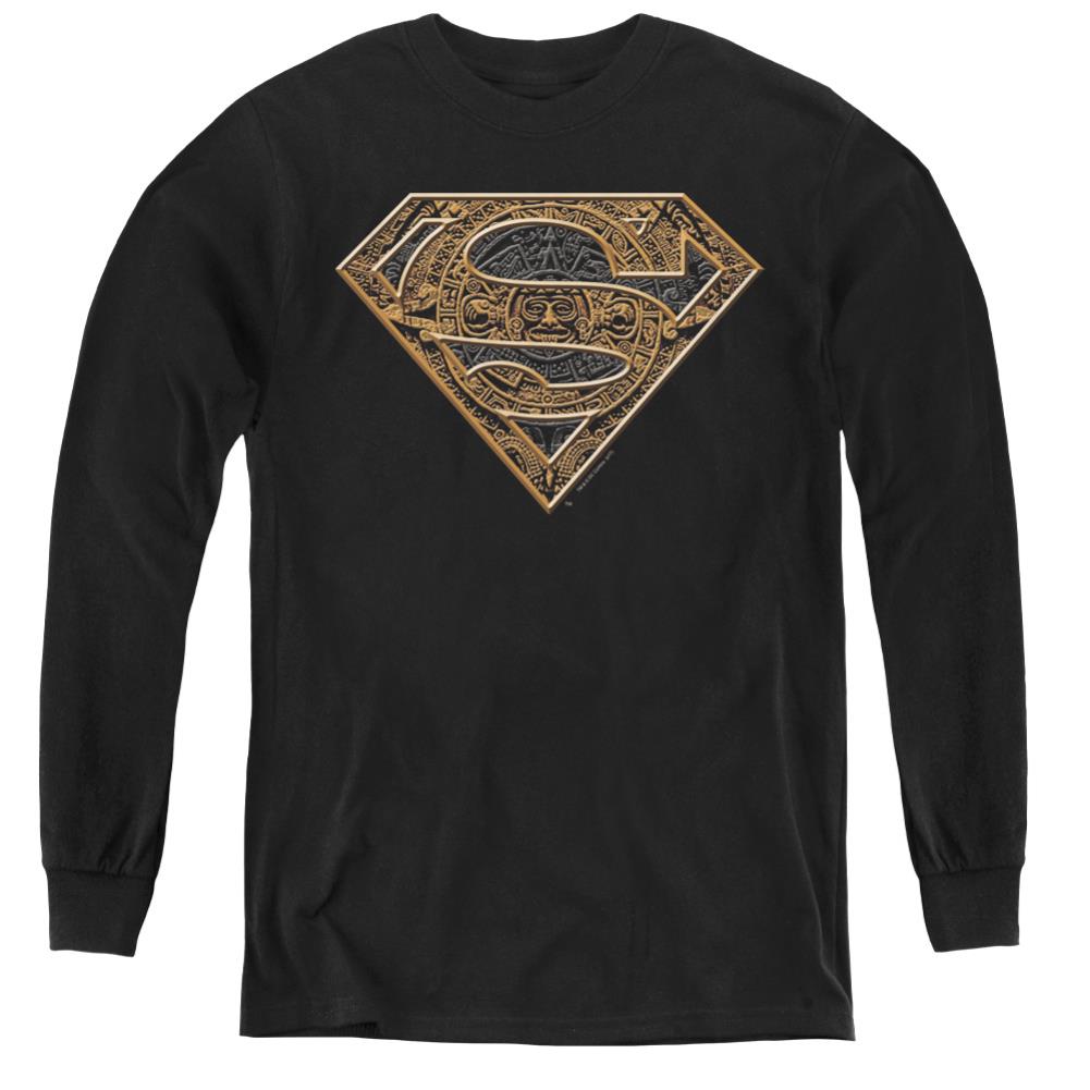 Superman Aztec Shield Youth LS T