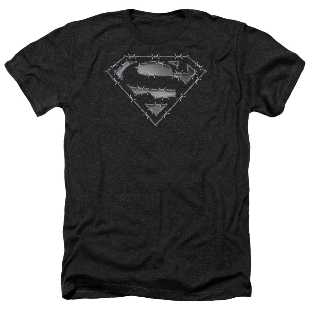 Superman Barbed Wire Men's 30/1 Heather 60 40 Poly SS T