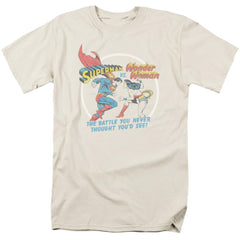 Superman Battle Of The Sexes Men's 18/1 Cotton SS T
