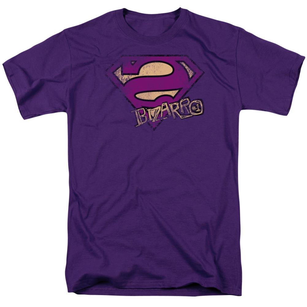 Superman Bizarro Logo Distressed Men's 18/1 Cotton SS T