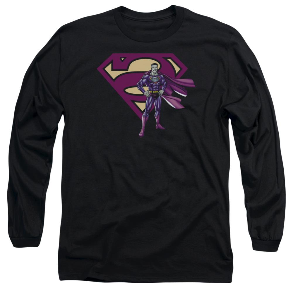 Superman Bizarro & Logo Men's 18/1 Cotton LS T