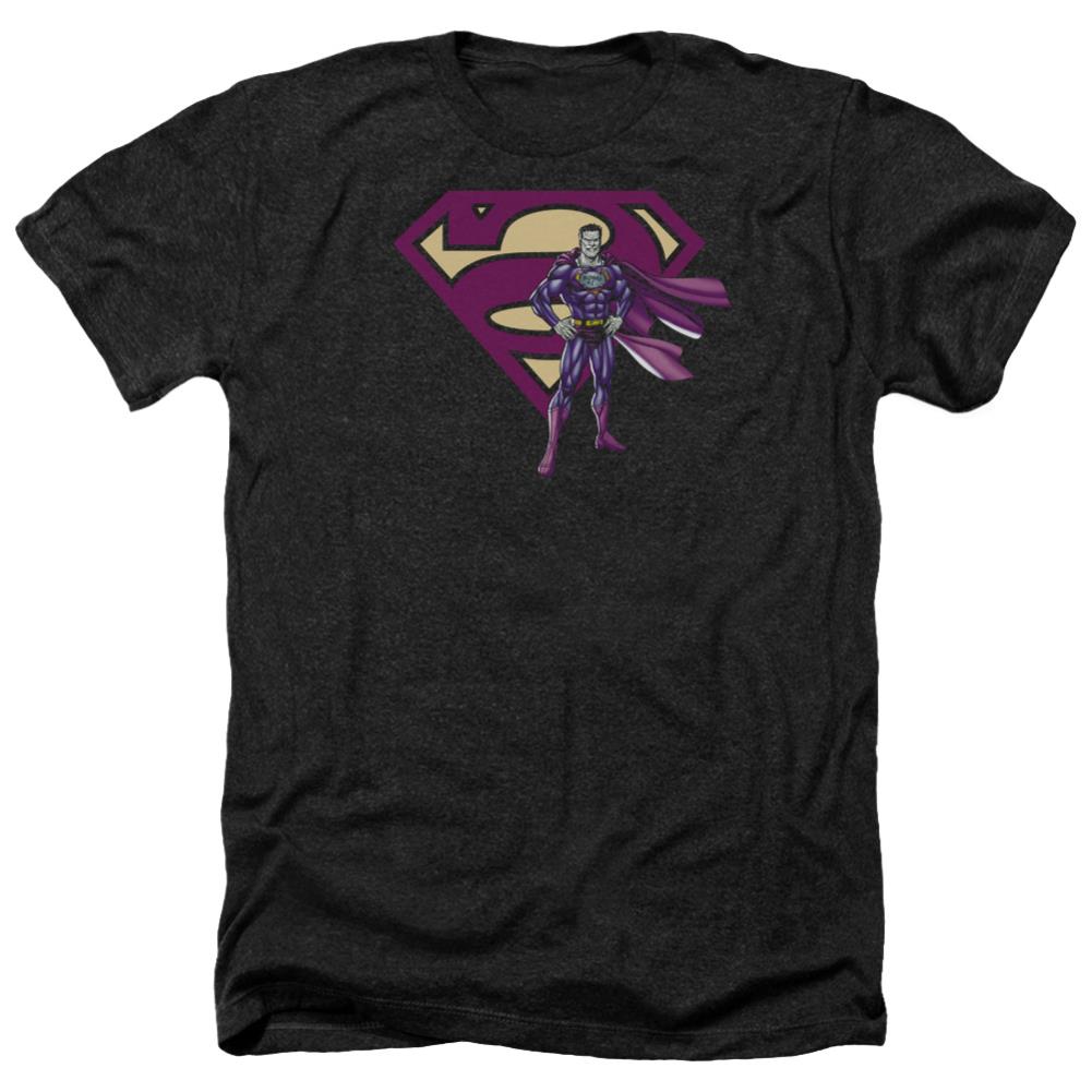 Superman Bizarro & Logo Men's 30/1 Heather 60 40 Poly SS T