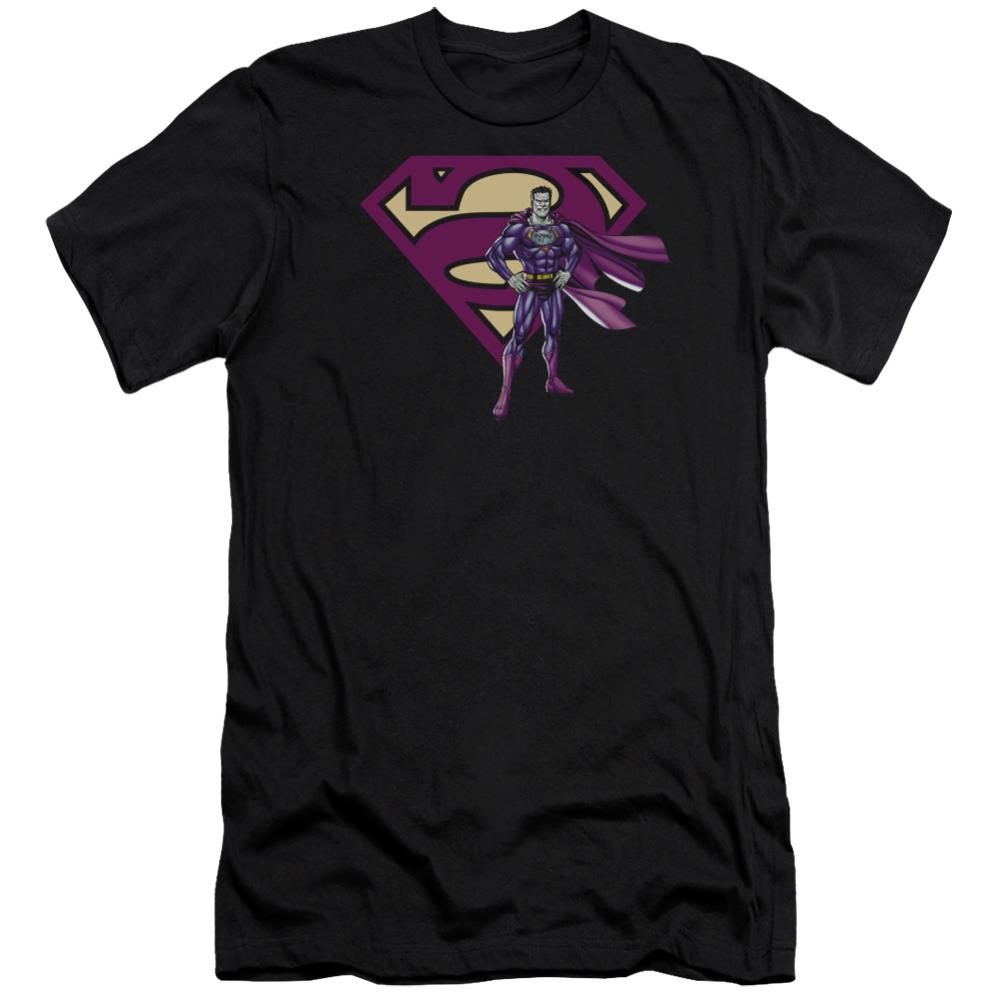 Superman Bizarro & Logo Men's Ultra-Soft 30/1 Cotton Slim SS T