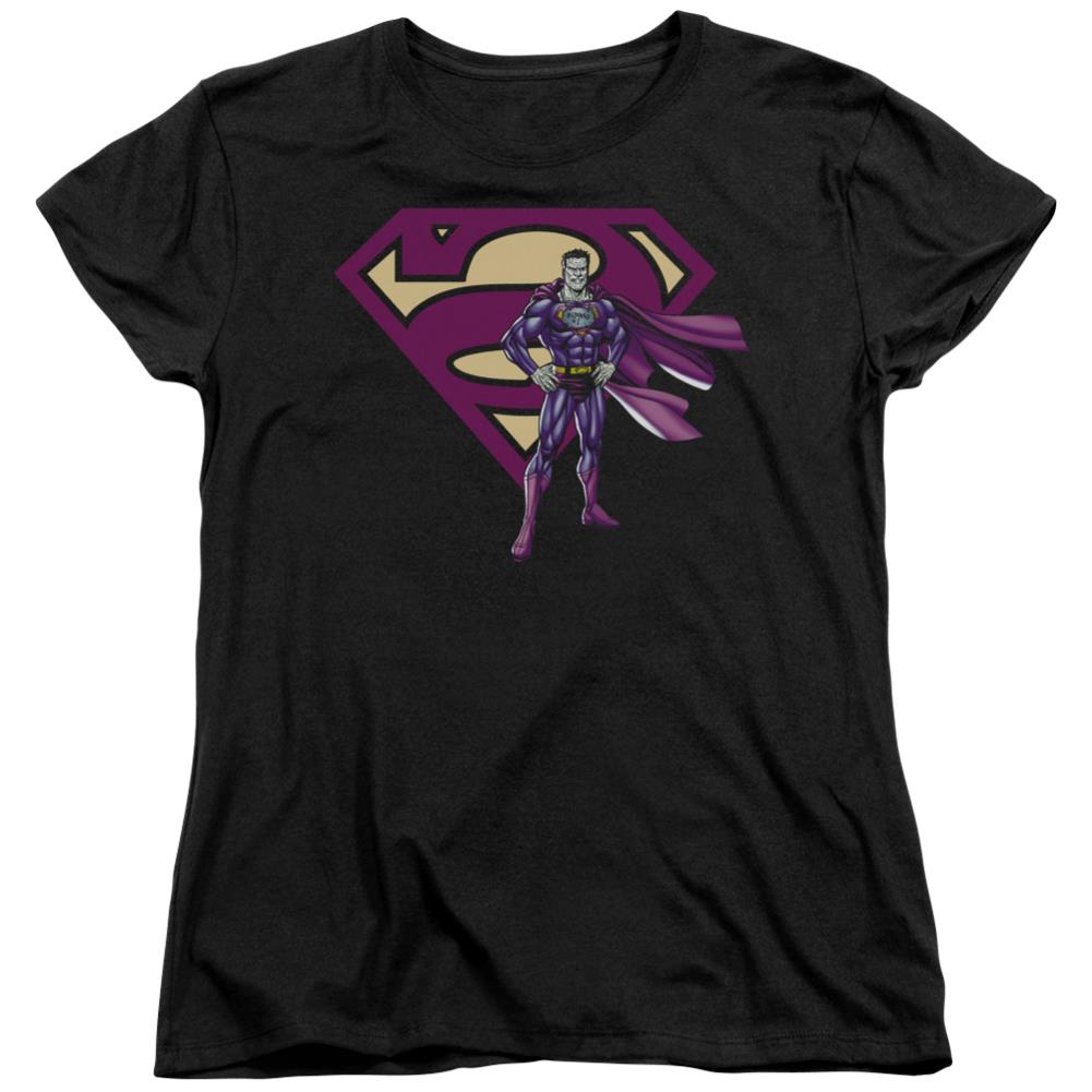 Superman Bizarro & Logo Women's 18/1 Cotton SS T