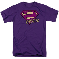 Superman Bizarro Shield Men's 18/1 Cotton SS T