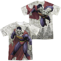 Superman Bizarro Sub (Front/Back Print) Men's Regular Fit Polyester SS T