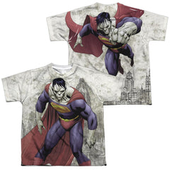 Superman Bizarro Sub (Front/Back Print) Youth Regular Fit Poly SS T