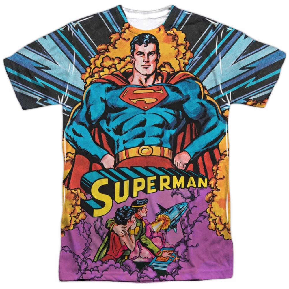 Superman Blast Off Men's Regular Fit Polyester SS T