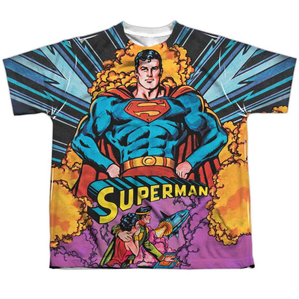 Superman Blast Off Youth Regular Fit Poly SS T