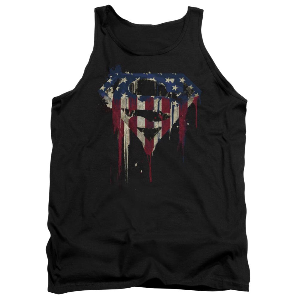 Superman Bleeding Shield Men's 18/1 Cotton Tank Top