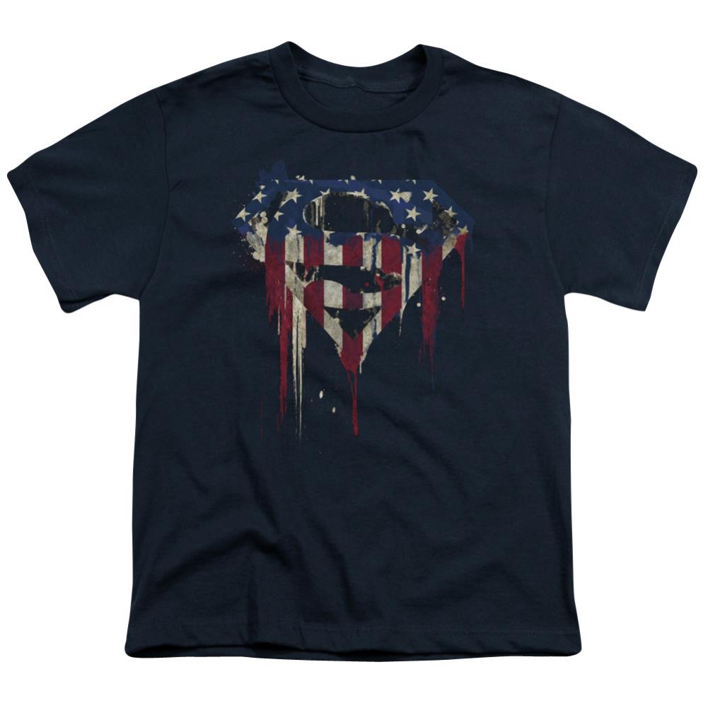 Superman Bleeding Shield Youth 18/1 100% Cotton SS T