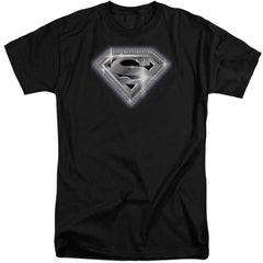 Superman Bling Shield Men's 18/1 Tall Cotton SS T