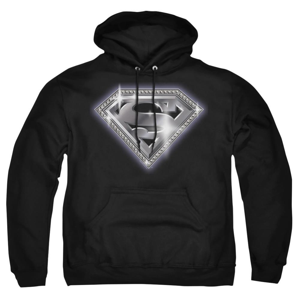Superman Bling Shield Men's Pull-Over 75 25 Poly Hoodie