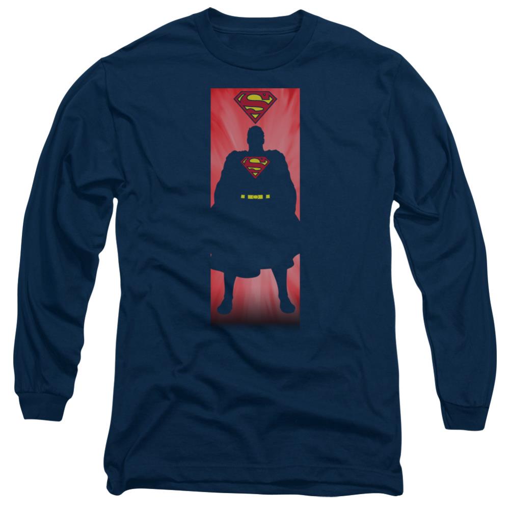 Superman Block Men's 18/1 Cotton LS T
