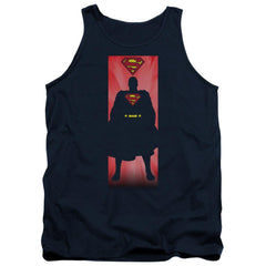 Superman Block Men's 18/1 Cotton Tank Top