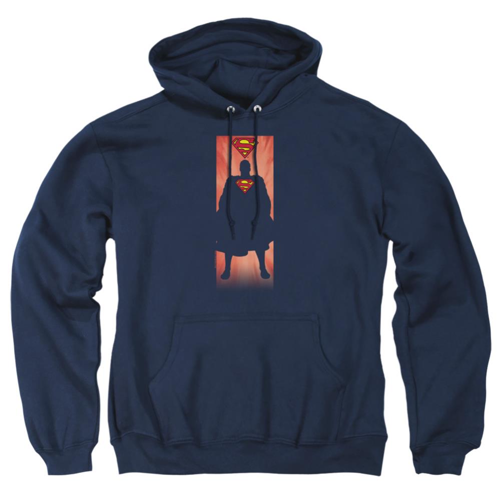 Superman Block Men's Pull-Over 75 25 Poly Hoodie