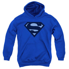 Superman Blue Shield Youth Cotton Poly Pull-Over Hoodie