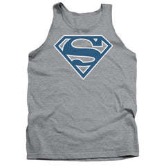 Superman Blue & White Shield Men's 18/1 Cotton Tank Top