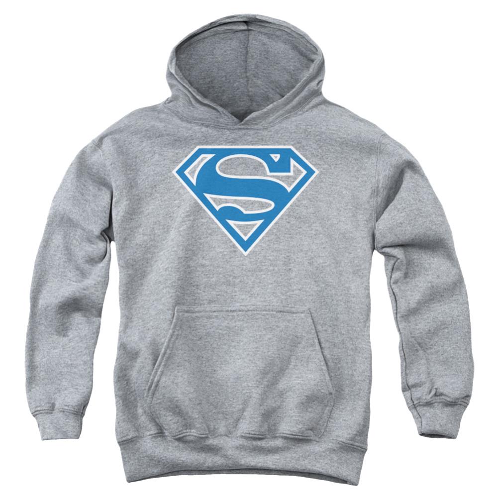 Superman Blue & White Shield Youth Cotton Poly Pull-Over Hoodie