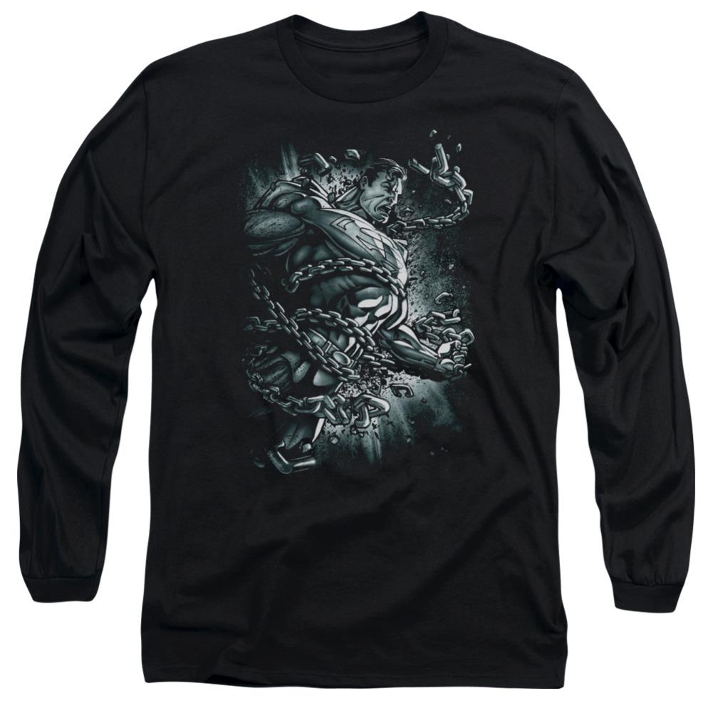 Superman Break Free Men's 18/1 Cotton LS T
