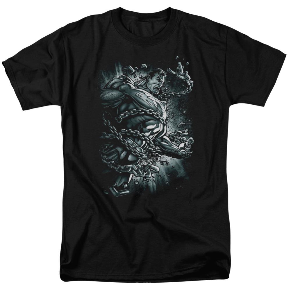 Superman Break Free Men's 18/1 Cotton SS T