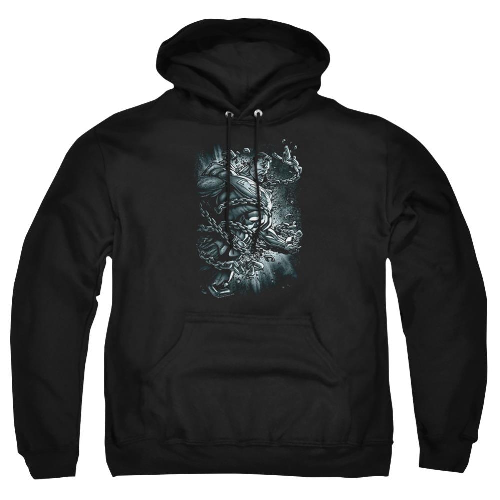 Superman Break Free Men's Pull-Over 75 25 Poly Hoodie