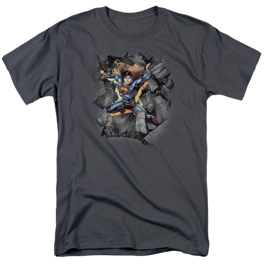 Superman Break On Through Men's 18/1 Cotton SS T
