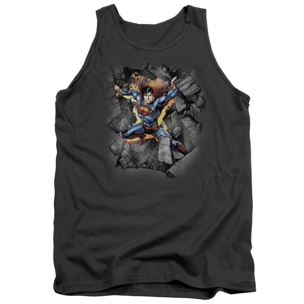 Superman Break On Through Men's 18/1 Cotton Tank Top