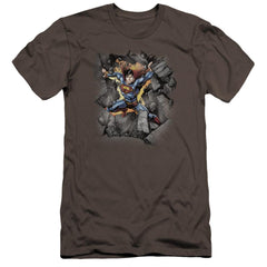 Superman Break On Through Men's Ultra-Soft 30/1 Cotton Slim SS T