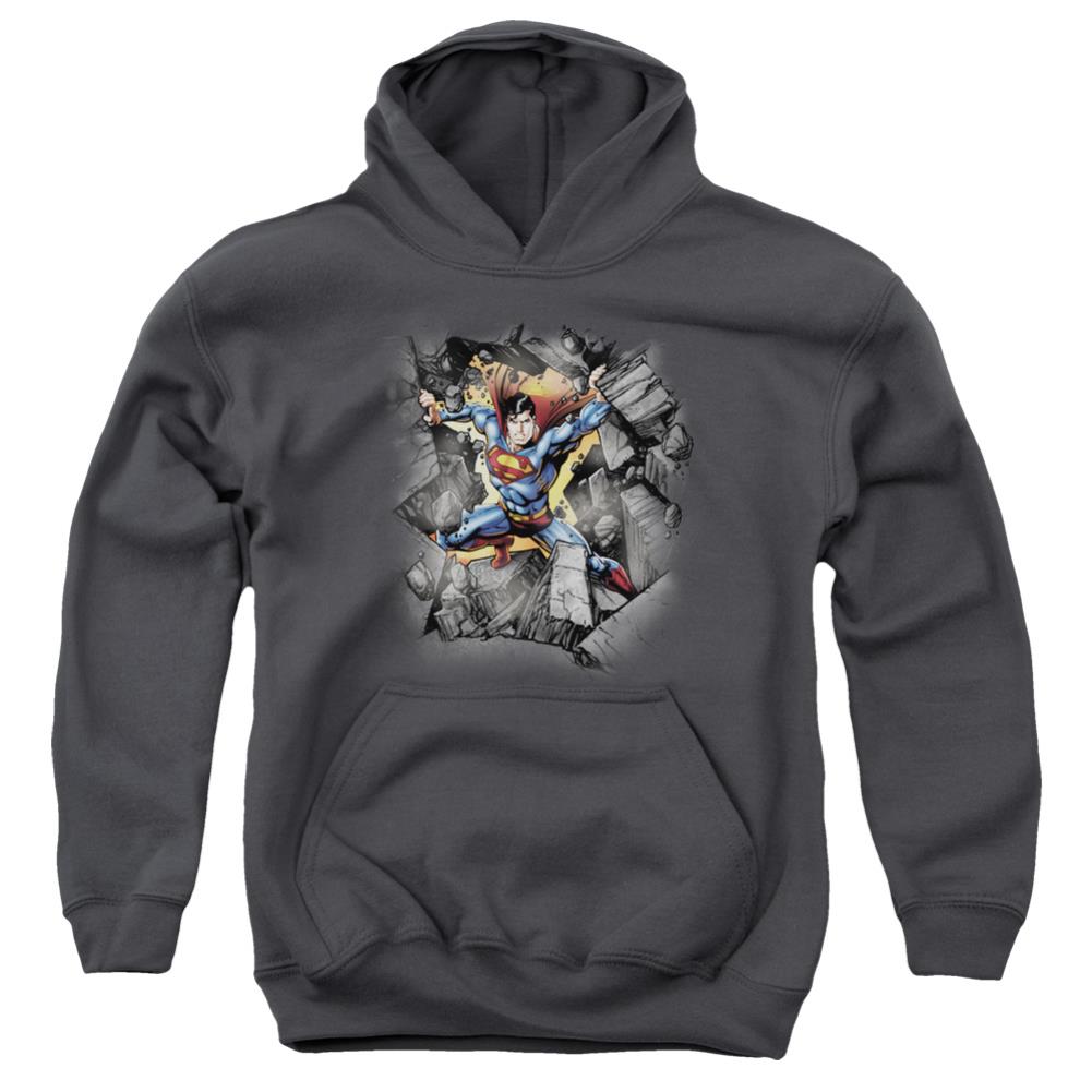 Superman Break On Through Youth Cotton Poly Pull-Over Hoodie