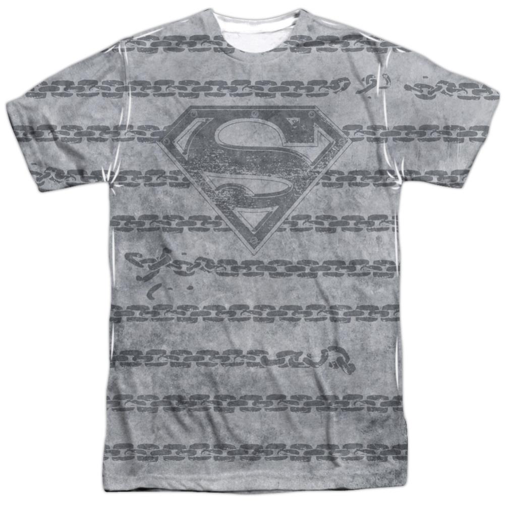 Superman Breaking Chains All Over Men's Regular Fit Polyester SS T