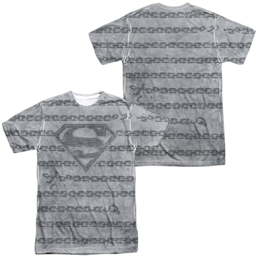 Superman Breaking Chains All Over Men's Regular Fit Polyester SS T