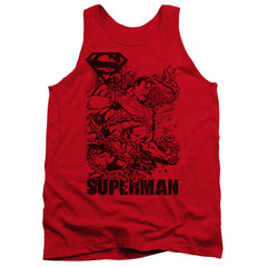 Superman Breaking Chains Men's 18/1 Cotton Tank Top