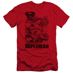 Superman Breaking Chains Men's Ultra-Soft 30/1 Cotton Slim SS T