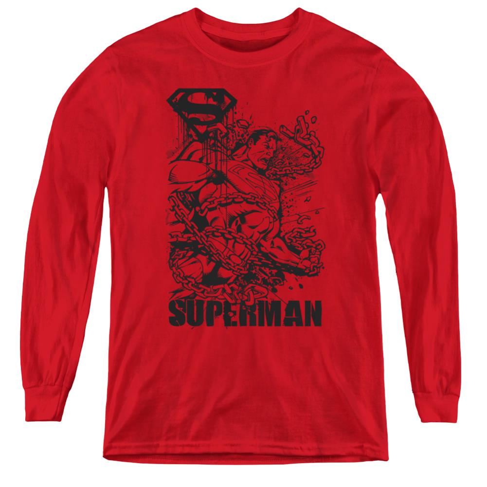 Superman Breaking Chains Youth LS T