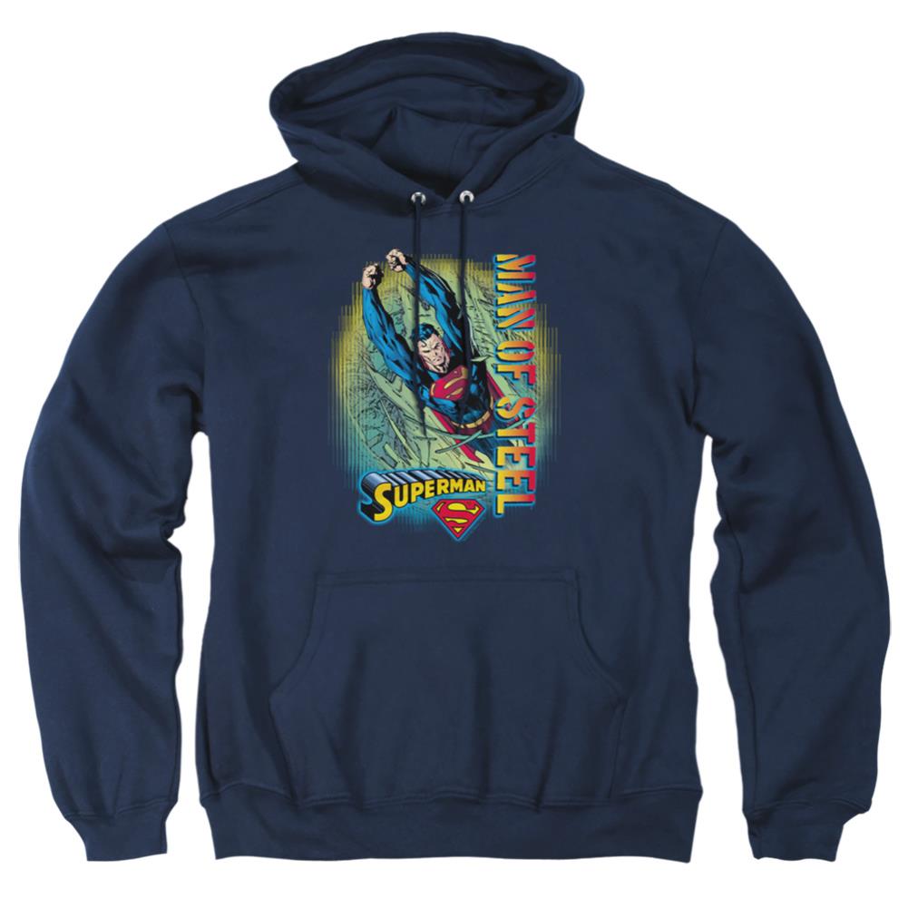 Superman Breakthrough Men's Pull-Over 75 25 Poly Hoodie