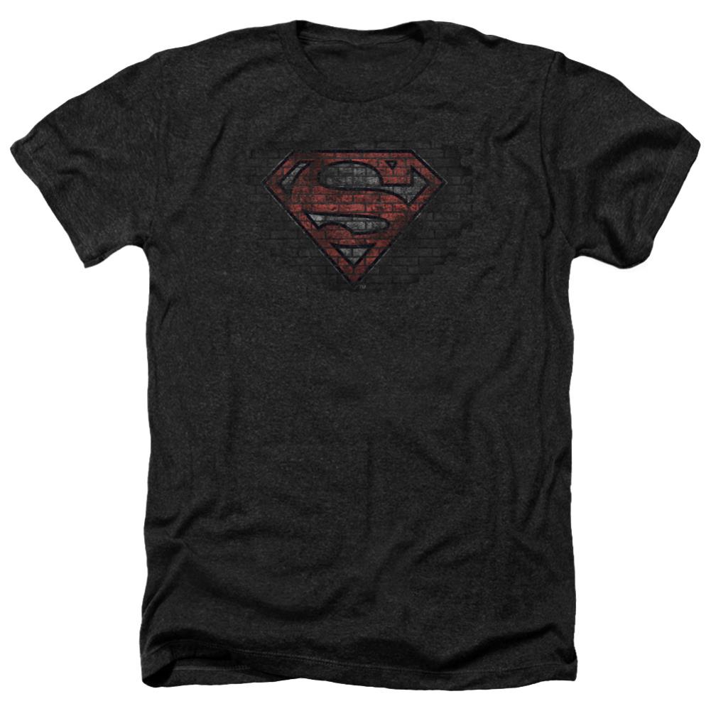 Superman Brick S Men's 30/1 Heather 60 40 Poly SS T