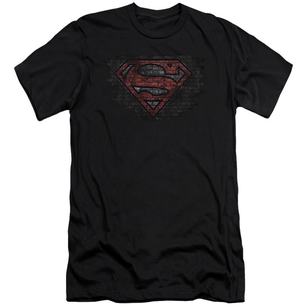Superman Brick S Men's Ultra-Soft 30/1 Cotton Slim SS T