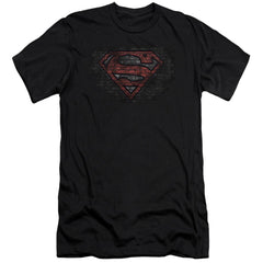 Superman Brick S Men's Ultra-Soft 30/1 Cotton Slim SS T