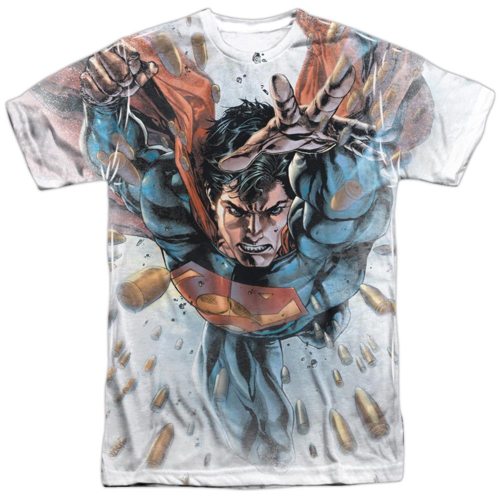 Superman Bullets In The Sky Men's Regular Fit Polyester SS T